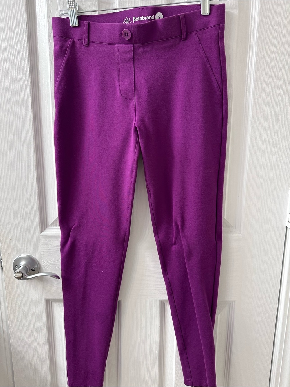 Betabrand Bright Purple Ponte Slim Pants